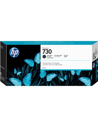 HP 730 TINTA NEGRO MATE 300ML (P2V71A)