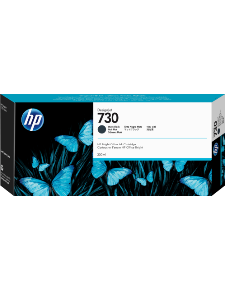 HP 730 TINTA NEGRO MATE 300ML (P2V71A)