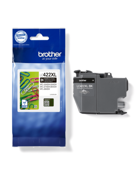 Brother LC-422XLBK cartucho de tinta 1 pieza(s) Original Alto rendimiento (XL) Negro