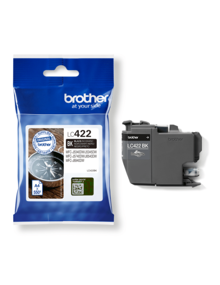 Brother LC-422BK cartucho de tinta 1 pieza(s) Original Negro