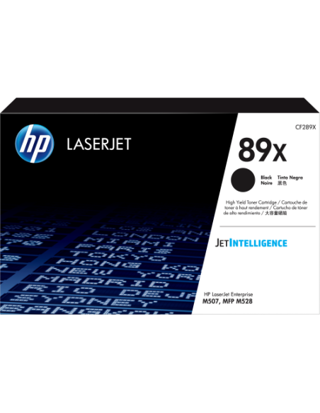 HP TONER 89X NEGRO LASERJET PRO M507/m528 (CF289X) HP TONER 89X NEGRO LASERJET PRO M507/m528 (CF289X)