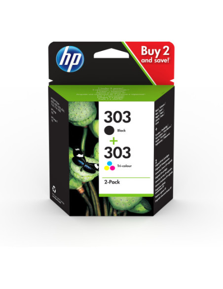 HP CARTUCHO DE TINTA 303 PACK 2 NEGRO+ TRICOLOR HP CARTUCHO DE TINTA 303 PACK 2 NEGRO+ TRICOLOR