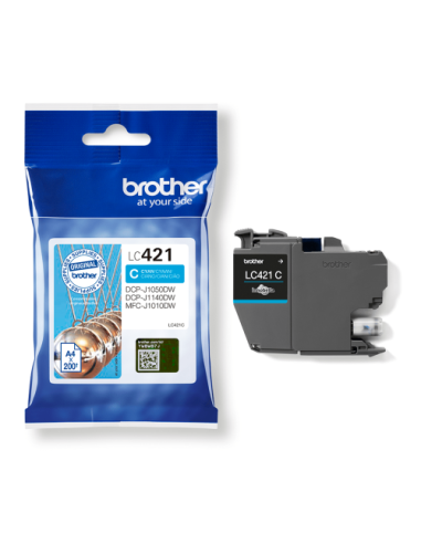 Brother LC-421C cartucho de tinta 1 pieza(s)...