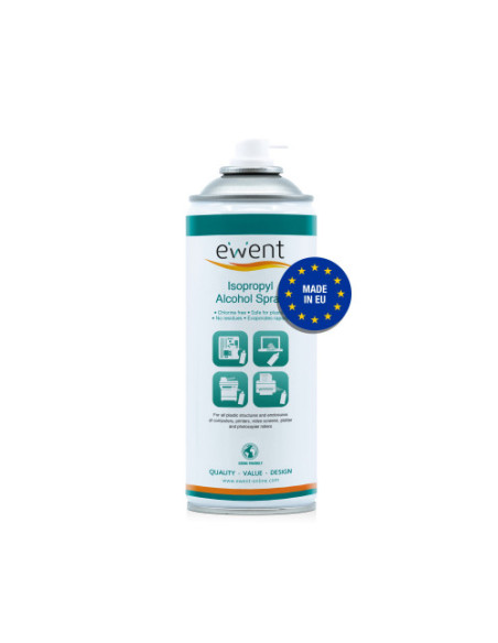Ewent EW5611 kit de limpieza para computadora Espray para limpieza de equipos Universal 400 ml