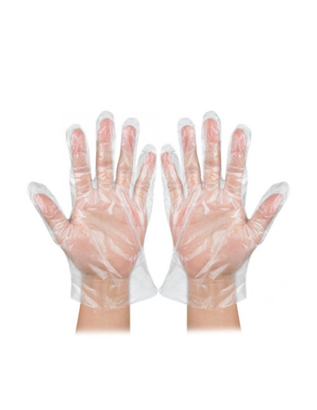 BOLSA DE 100 GUANTES HIGIENICOS DESECHABLES TRANSPARENTES TALLA ÚNICA ED0024CT3