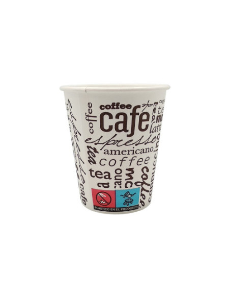 PAQUETE 50 VASOS CARTÓN COMPOSTABLE 200ML TECNOPACKING CU396 PAQUETE 50 VASOS CARTÓN COMPOSTABLE 200ML TECNOPACKING CU396
