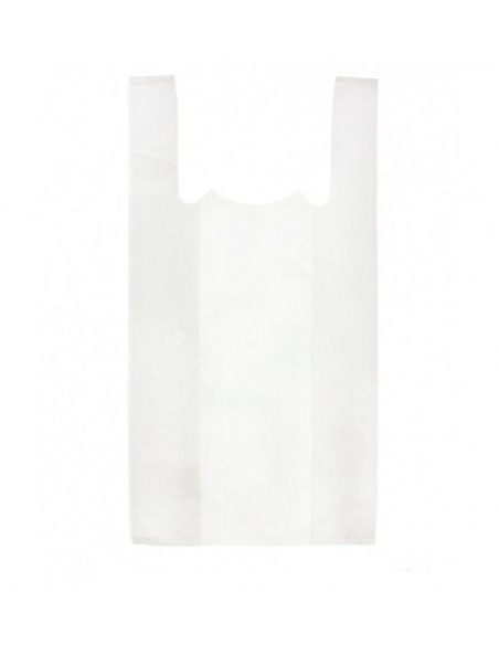 PAQUETE 50 BOLSAS CAMISETA 42X28X53CM PLÁSTICO RECICLADO 200 MICRAS