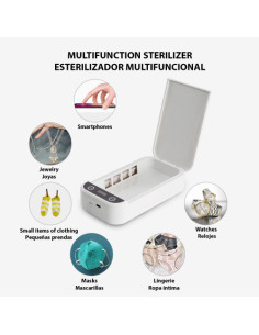CAJA ESTERILIZADORA PORTÁTIL CON LUZ ULTRAVIOLETA Y AROMATERAPIA. DAM DMAC0036 2
