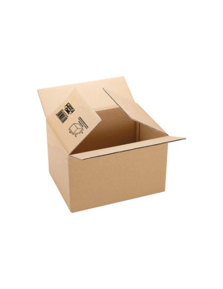 CAJA CARTON EMBALAJE 355X265X270MM MARRON CANAL 3MM FIXO 18104