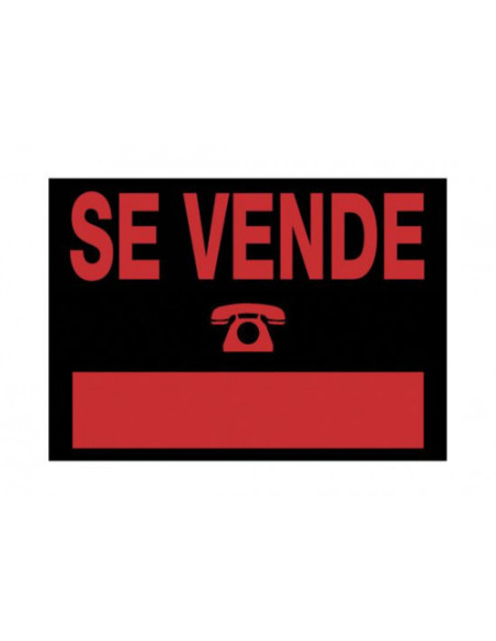 CARTEL "SE VENDE" 350X250 MM PVC NEGRO ARCHIVO 2000 6167 NE CARTEL "SE VENDE" 350X250 MM PVC NEGRO ARCHIVO 2000 6167 NE