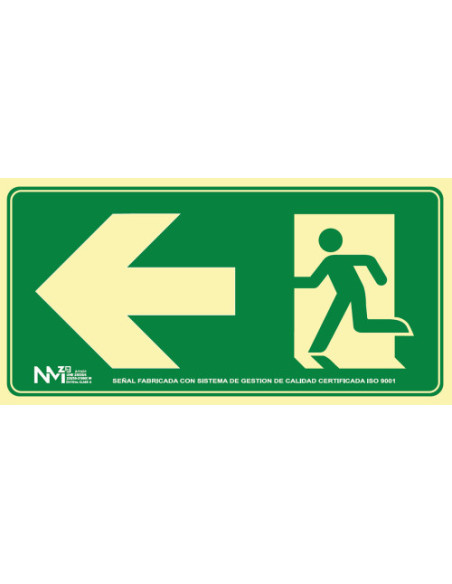 CARTEL SEÑAL HOMOLOGADA SEGURIDAD SALIDA EMERGENCIA IZQUIERDA 320x160MM PVC VERDE ARCHIVO2000 6170-17H VE CARTEL SEÑAL HOMOLOGADA SEGURIDAD SALIDA EMERGENCIA IZQUIERDA 320x160MM PVC VERDE ARCHIVO2000 6170-17H VE