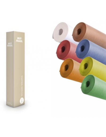 ROLLO 3 KILOS PAPEL EMBALAJE KRAFT NATURAL VERJURADO 60GR 1M ANCHO x 50M LINEALES PRYSE 3156051