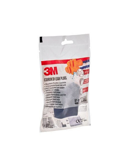 KIT TAPONES OIDO REUTILIZABLES DE ESPUMA CON CORDÓN 1271-1 SNR-26DB CON CAJA ALMACENAMIENTO 3M 7100335063
