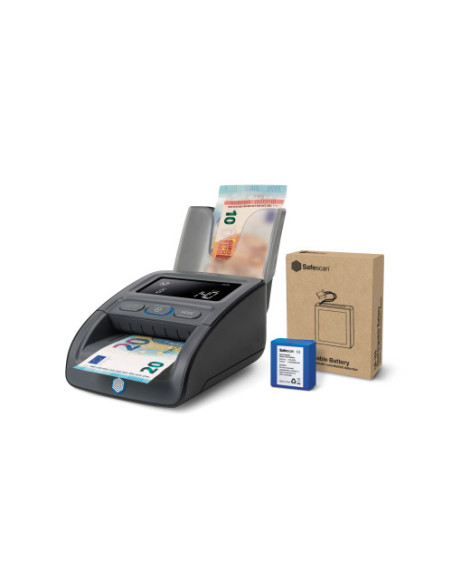 PACK DETECTOR BILLETES FALSOS 155-S + APILADOR  RS-100 + BATERIA RECLARGABLE LB-105 SAFESCAN 112-0732