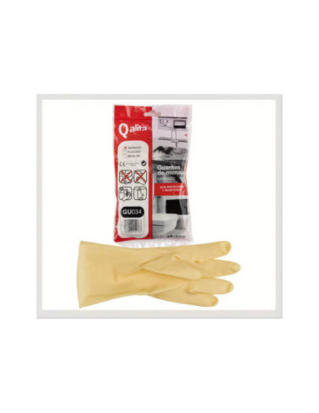 PAQUETE DE 12 PARES GUANTES SATINADO TALLA P QALITA GU032