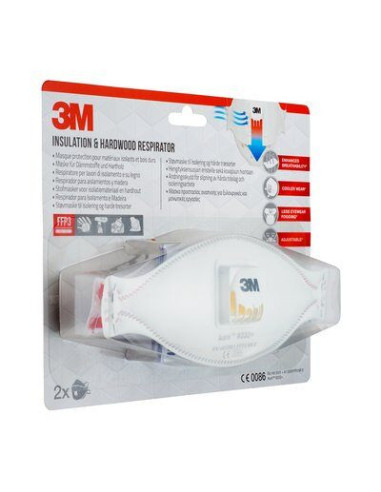 CAJA 2 MASCARILLAS RESPIRADORAS AURA 9332-2...
