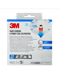 CAJA 5 MASCARILLAS RESPIRADORAS 8822-5 FFP2 CON VÁLVULA 3M 7100328975