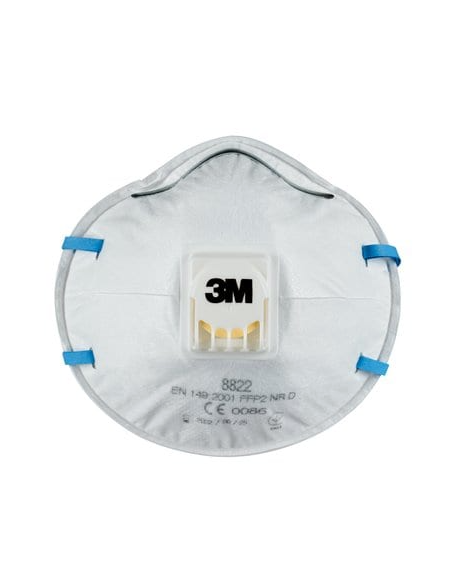 CAJA 5 MASCARILLAS RESPIRADORAS 8822-5 FFP2 CON VÁLVULA 3M 7100328975