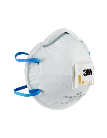 CAJA 5 MASCARILLAS RESPIRADORAS 8822-5 FFP2 CON VÁLVULA 3M 7100328975
