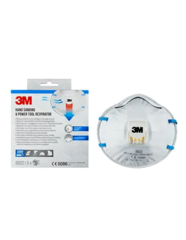 CAJA 5 MASCARILLAS RESPIRADORAS 8822-5 FFP2 CON...