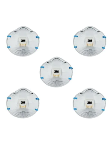 CAJA 5 MASCARILLAS RESPIRADORAS 8822-5 FFP2 CON...