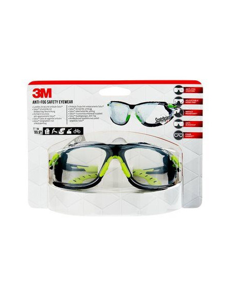 GAFAS DE SEGURIDAD ANTIVAHO SOLUS 1000 S1CG-1 3M 7100331526