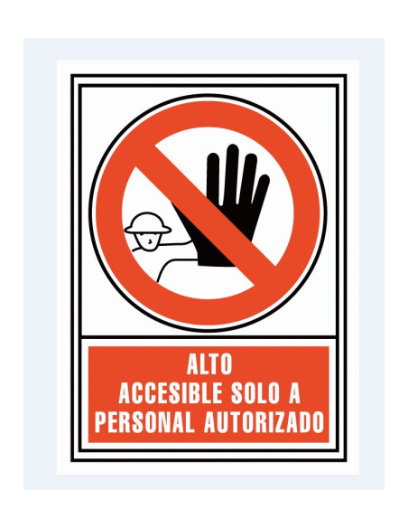 CARTEL SEÑAL "ALTO: ACCESIBLE SOLO PERSONAL AUTORIZADO" 21X30CM PP ROJO ARCHIVO 2000 6174-04 RJ CARTEL SEÑAL "ALTO: ACCESIBLE SOLO PERSONAL AUTORIZADO" 21X30CM PP ROJO ARCHIVO 2000 6174-04 RJ