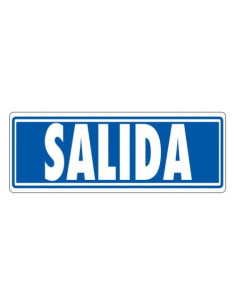 CARTEL SEÑAL "SALIDA (SIN INDICADOR)" 175X65 PVC GRIS ARCHIVO 2000 6177-07 GS