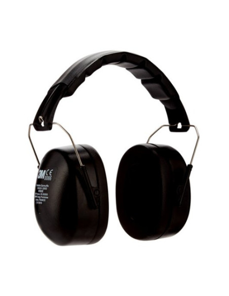CASCOS OREJERAS ACOLCHADAS CON DIADEMA PLEGABLE PROTECCION AUDITIVA PELTOR 90563E-1 SNR-30DB NEGRO 3M 7100333470