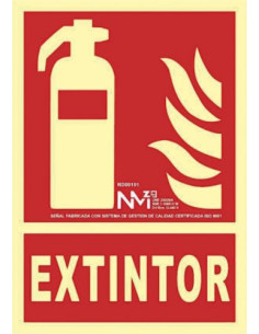 CARTEL SEÑAL "EXTINTOR" 210X300 PVC ROJO ARCHIVO 2000 6171-01H RJ