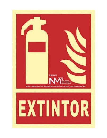 CARTEL SEÑAL "EXTINTOR" 210X300 PVC ROJO ARCHIVO 2000 6171-01H RJ CARTEL SEÑAL "EXTINTOR" 210X300 PVC ROJO ARCHIVO 2000 6171-01H RJ