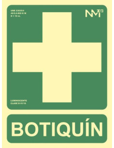 CARTEL SEÑAL "BOTIQUÍN" 224X300 PVC VERDE ARCHIVO 2000 6170-05H VE