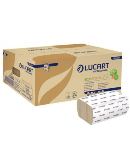 PAQUETE 3800 TOALLAS V2 ECONATURAL LUCART CE594 PAQUETE 3800 TOALLAS V2 ECONATURAL LUCART CE594