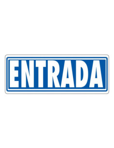 CARTEL SEÑAL "ENTRADA (SIN INDICADOR)" 175X65 PVC GRIS ARCHIVO 2000 6177-10 GS