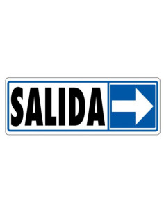CARTEL SEÑAL "SALIDA (DERECHA)" 175X65 PVC GRIS ARCHIVO 2000 6177-06 GS