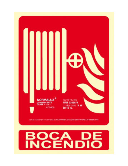 CARTEL SEÑAL "BOCA DE INCENDIO" 210X300 PVC ROJO ARCHIVO 2000 6171-03H RJ CARTEL SEÑAL "BOCA DE INCENDIO" 210X300 PVC ROJO ARCHIVO 2000 6171-03H RJ