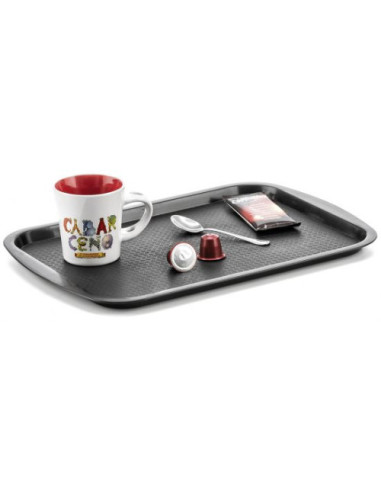 BANDEJA DE SERVIR LA HORA DEL CAFÉ 305X435X20 MM NEGRO ARCHIVO 2000 PL1045020 NE