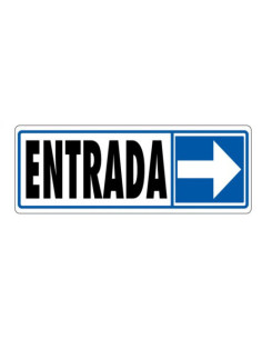 CARTEL SEÑAL "ENTRADA (DERECHA)" 175X65 PVC GRIS ARCHIVO 2000 6177-09 GS