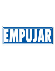 CARTEL SEÑAL "EMPUJAR" 175X65 PVC GRIS ARCHIVO 2000 6177-04 GS