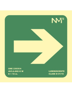 CARTEL SEÑAL "FLECHA DERECHA" 224X224 PVC VERDE ARCHIVO 2000 6170-10HD VE