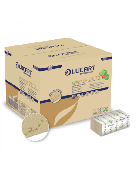 CAJA 6000 SERVILLETAS INTERPLEGADAS ECONATURAL L-ONE INTERFOLD LUCART CE662 CAJA 6000 SERVILLETAS INTERPLEGADAS ECONATURAL L-ONE INTERFOLD LUCART CE662