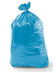 CAJA 30 ROLLOS DE 10 BOLSAS DE BASURA FUERTES 85X105 AZUL FORTPLAS BB421