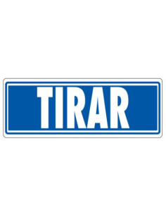 CARTEL SEÑAL "TIRAR" 175X65 PVC GRIS ARCHIVO 2000 6177-03 GS