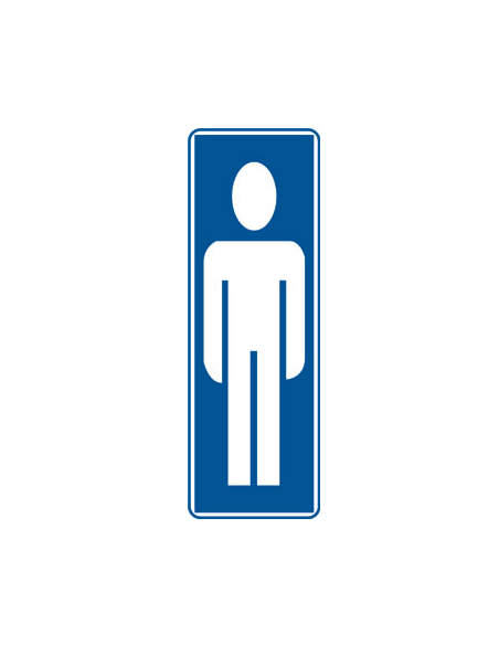 CARTEL SEÑAL "CABALLEROS" 175X65 PVC GRIS ARCHIVO 2000 6177-01 GS