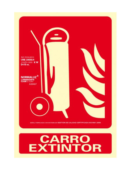 CARTEL SEÑAL "CARRO EXTINTOR" 210X300 PVC ROJO ARCHIVO 2000 6171-02H RJ CARTEL SEÑAL "CARRO EXTINTOR" 210X300 PVC ROJO ARCHIVO 2000 6171-02H RJ
