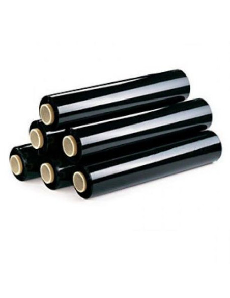 CAJA DE 6 BOBINAS FILM NEGRO 50 CM ANCHO 23 MICRAS 2300 GRAMOS X ROLLO 324NEGRO 324NEGRO