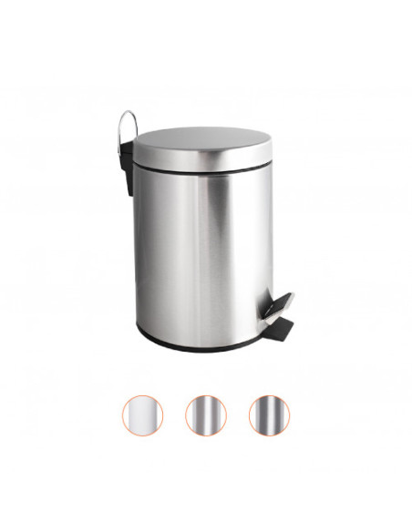 PAPELERA ACERO CON PEDAL 12L PULL IMPORT DP412