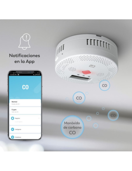 DETECTOR DE SEGURIDAD DE CO SMART WIFI GARZA 401348C