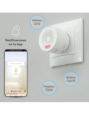 DETECTOR DE SEGURIDAD DE GAS SMART WIFI GARZA 401347C