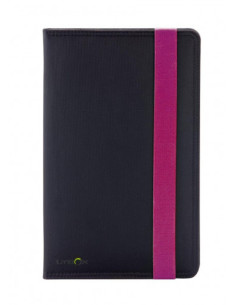 LYBOX FUNDA TABLET UNIVERSAL. 8". 6 POSICIONES. NEGRO-VIOLETA (LY015)